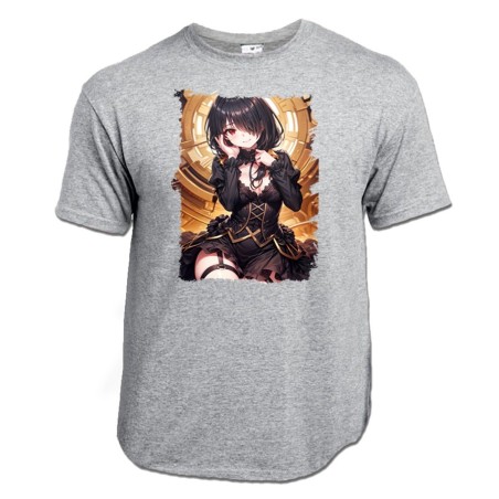 CAMISETA GRIS MEZCLA date a live kurumi ropa novia cita romance amor moda verano personalizada