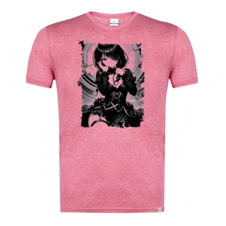 CAMISETA ROJA MEZCLA CON IMAGEN EN TONALIDADES NEGRAS date a live kurumi ropa novia cita romance amor tshirt