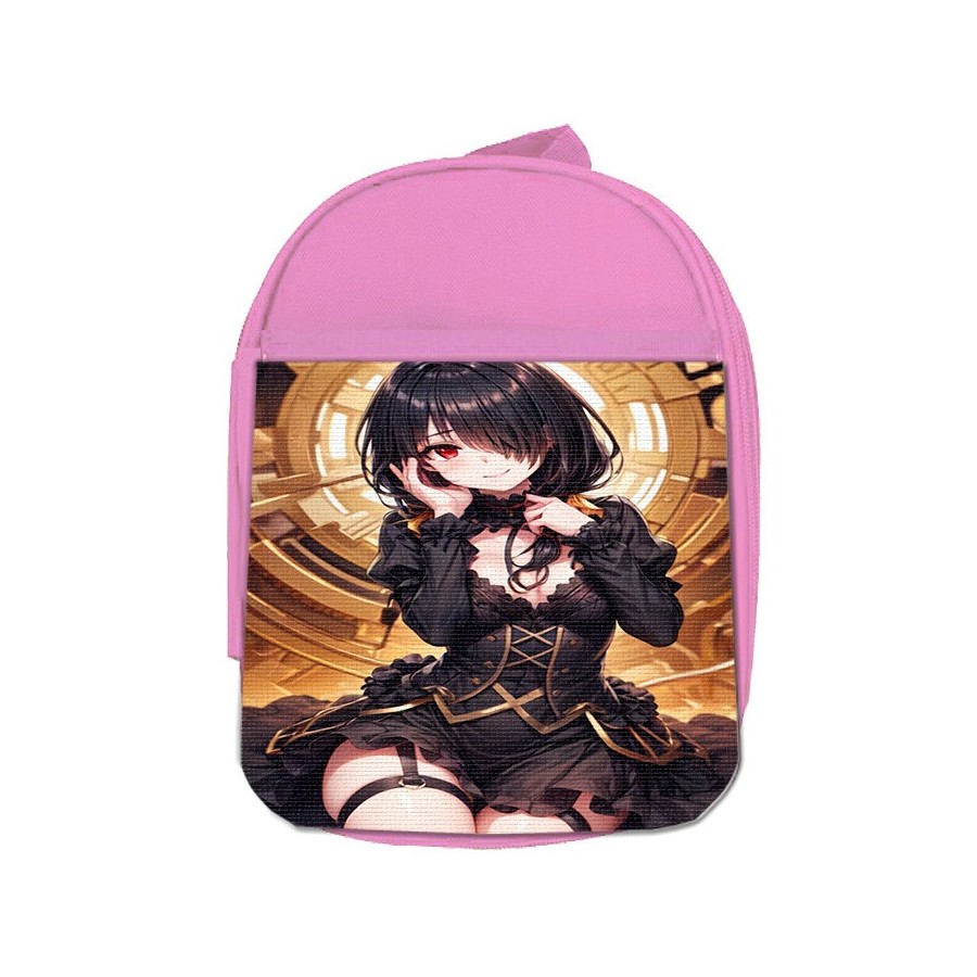 MOCHILA ROSA date a live kurumi ropa novia cita romance amor escolar personalizado picnic excursión deporte