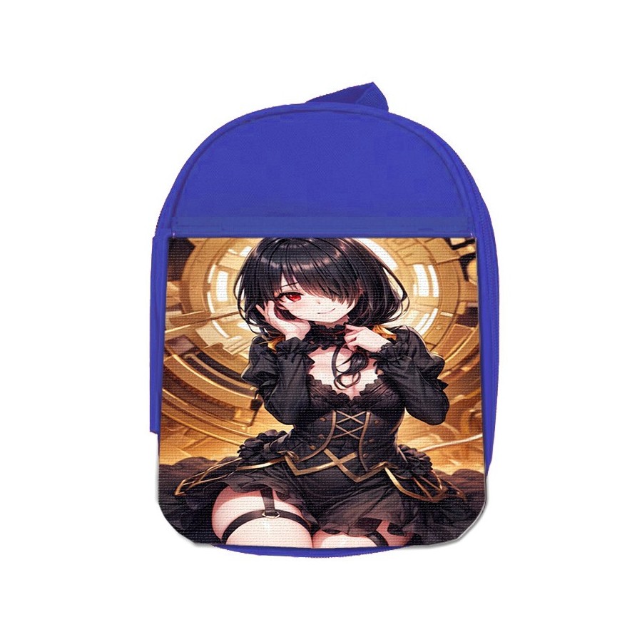 MOCHILA AZUL date a live kurumi ropa novia cita romance amor escolar personalizado picnic excursión deporte