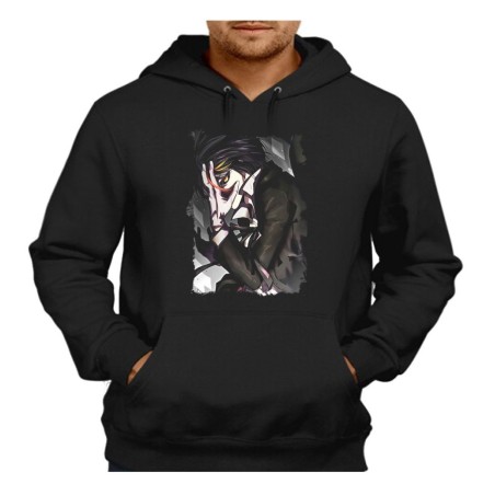 SUDADERA NEGRA CON CAPUCHA diablo tensei slime datta ken personaje oscuro adulto poliester algodón personalizada