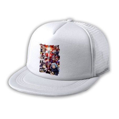 GORRA 5 PANELES REDECILLA TRASERA tensei shitara slime datta ken saga 3 caballeros estilo rapero