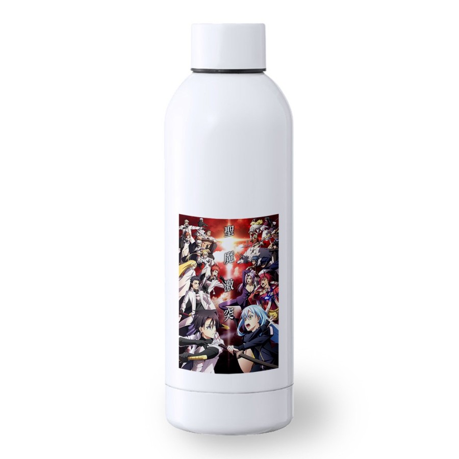 BIDON 500 ML ACERO INOXIDABLE tensei shitara slime datta ken saga 3 caballeros deporte deportivo botella senderismo