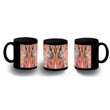 TAZA COMPLETAMENTE NEGRA cuadro las señoritas de Avignon Pablo Picasso pintor personalizada