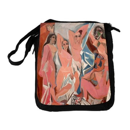 BANDOLERA REPORTERO MEDIANA BOLSO cuadro las señoritas de Avignon Pablo Picasso pintor bolsa mochila hombro