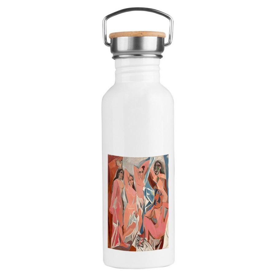 BIDON 750 ML ACERO INOXIDABLE ESTILO RETRO cuadro las señoritas de Avignon Pablo Picasso pintor deporte deportivo botella