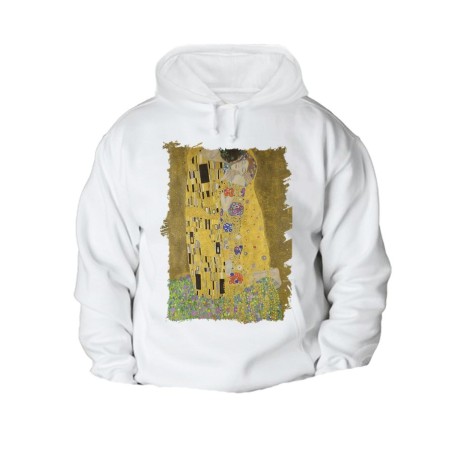 SUDADERA CON CAPUCHA cuadro el beso Gustav Klint pintor clasico pintura CON BOLSILLOS