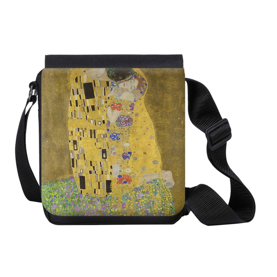 BANDOLERA PEQUEÑA cuadro el beso Gustav Klint pintor clasico pintura bolso personalizada