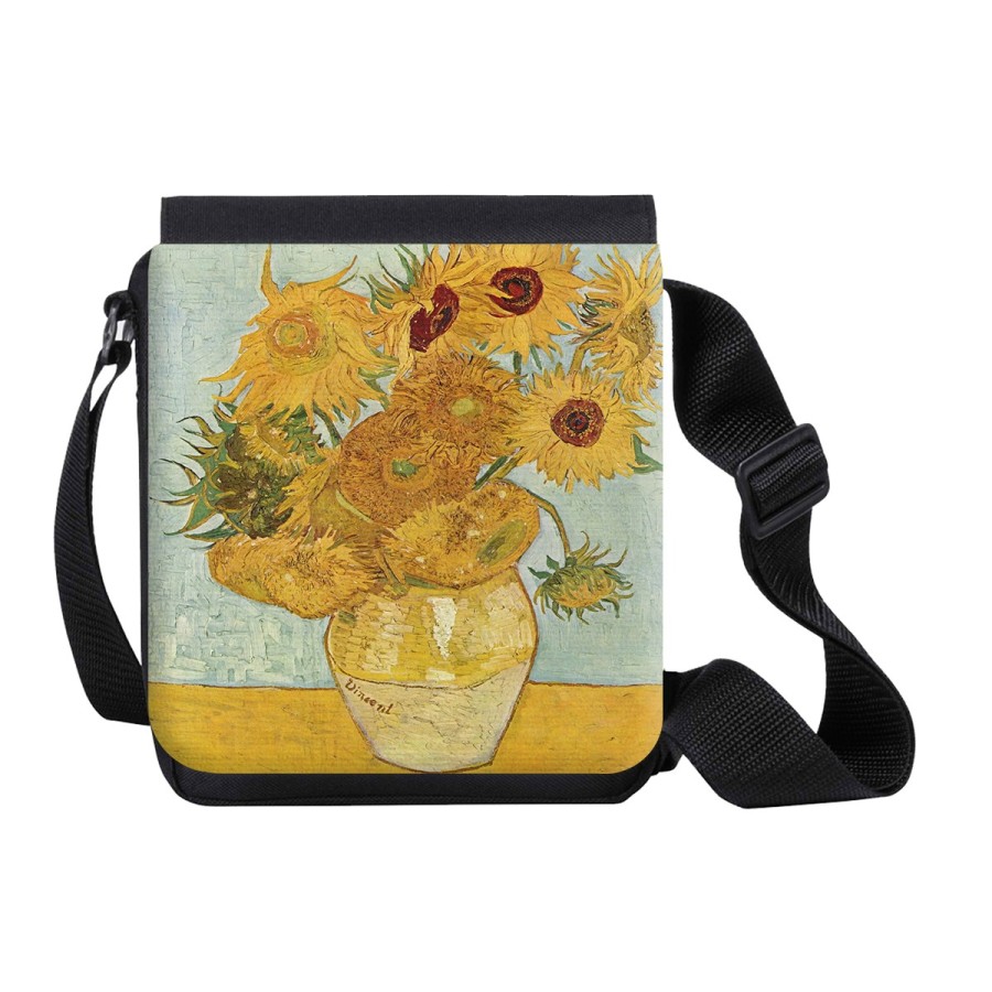 BANDOLERA PEQUEÑA cuadro los girasoles Vincent van Gogh pintor bolso personalizada