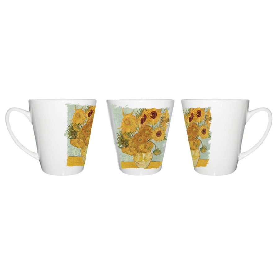 TAZA CÓNICA cuadro los girasoles Vincent van Gogh pintor conica personalizada