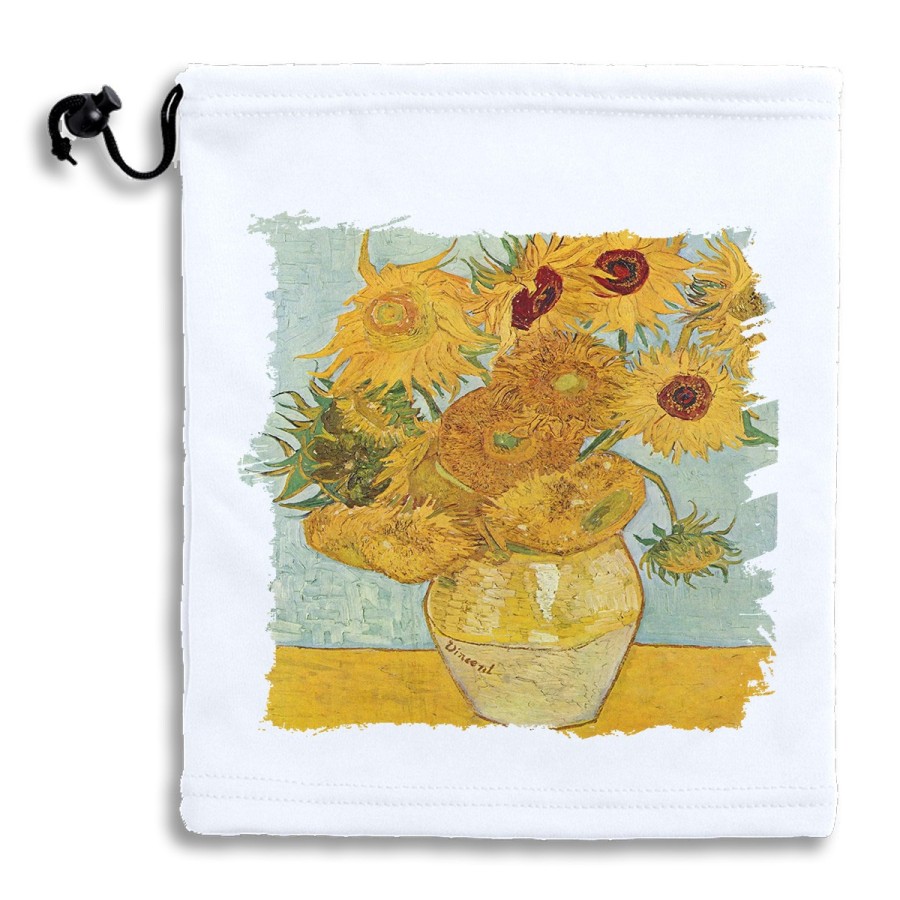 BRAGA GORRO POLAR AJUSTABLE cuadro los girasoles Vincent van Gogh pintor POLIESTER INVIERNO PERSONALIZADA