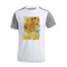 CAMISETA DISEÑO BICOLOR cuadro los girasoles Vincent van Gogh pintor personalizada