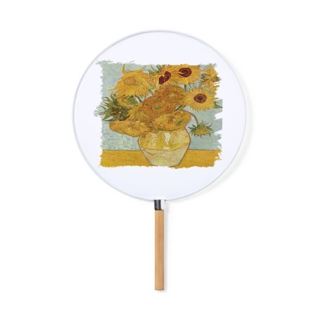 ABANICO ESTILO PAI PAI cuadro los girasoles Vincent van Gogh pintor moda primavera verano elegante