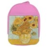 MOCHILA ROSA cuadro los girasoles Vincent van Gogh pintor escolar personalizado picnic excursión deporte