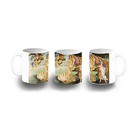 TAZA DE PLASTICO cuadro el nacimiento de Venus Sandro Botticelli pintor niños personalizada