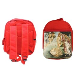 MOCHILA ROJA cuadro el nacimiento de Venus Sandro Botticelli pintor escolar personalizado