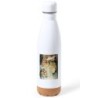 BIDON 750 ML ACERO INOXIDABLE ADORNO DE CORCHO cuadro el nacimiento de Venus Sandro Botticelli pintor tapon botella