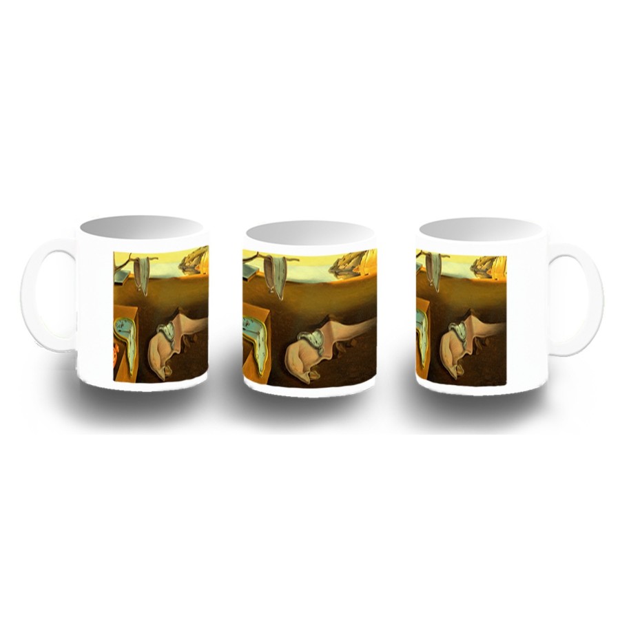 TAZA FOTOLUMINISCENTE cuadro la persistencia de la memoria Salvador Dalí pintor BRILLA OSCURIDAD