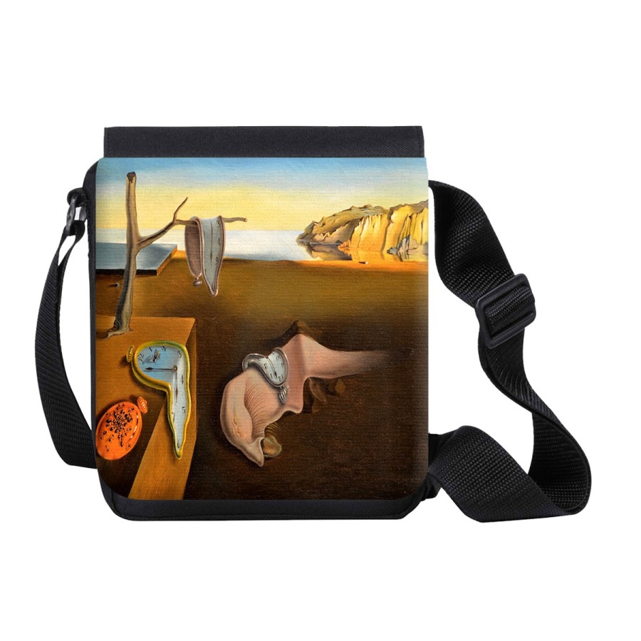 BANDOLERA PEQUEÑA cuadro la persistencia de la memoria Salvador Dalí pintor bolso personalizada