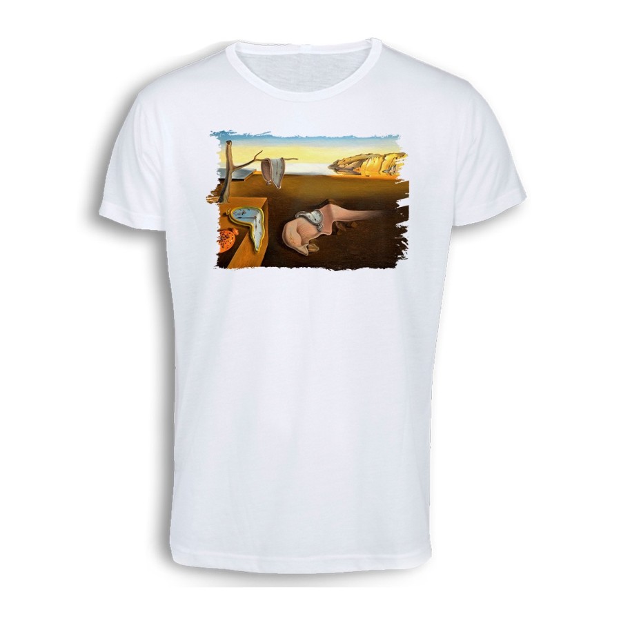 CAMISETA TACTO ALGODÓN cuadro la persistencia de la memoria Salvador Dalí pintor cómoda personalizada