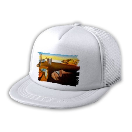 GORRA 5 PANELES REDECILLA TRASERA cuadro la persistencia de la memoria Salvador Dalí pintor estilo rapero