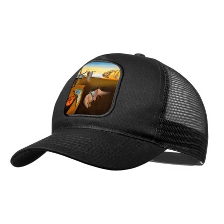 GORRA NEGRA CON REJILLA cuadro la persistencia de la memoria Salvador Dalí pintor moda deporte