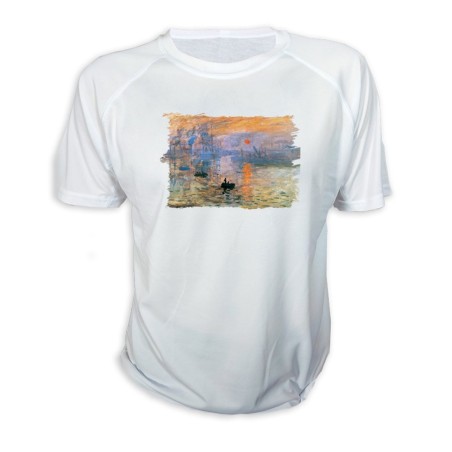 CAMISETA cuadro impresión sol naciente Claude Monet pintor personalizada