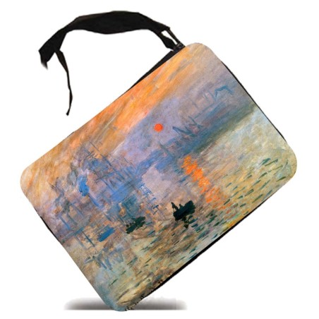 ESTUCHE cuadro impresión sol naciente Claude Monet pintor escolar case