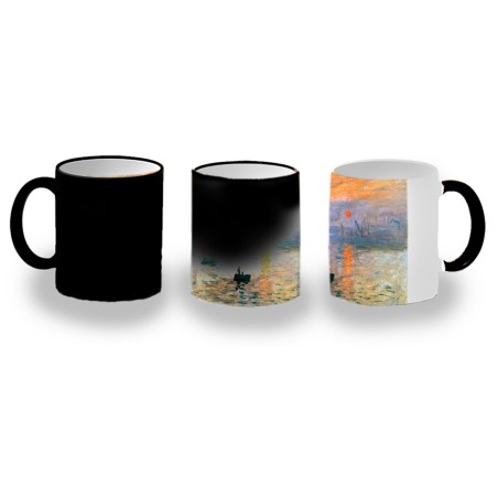 TAZA MÁGICA cuadro impresión sol naciente Claude Monet pintor personalizada