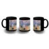 TAZA COMPLETAMENTE NEGRA cuadro impresión sol naciente Claude Monet pintor personalizada