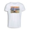 CAMISETA TACTO ALGODÓN cuadro impresión sol naciente Claude Monet pintor cómoda personalizada