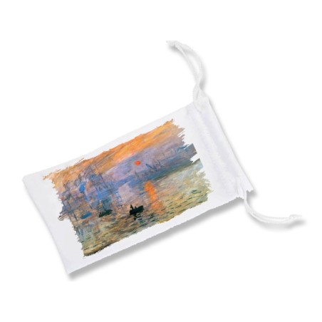 FUNDA BOLSA MULTIUSOS cuadro impresión sol naciente Claude Monet pintor gafas dados rol personalizada color