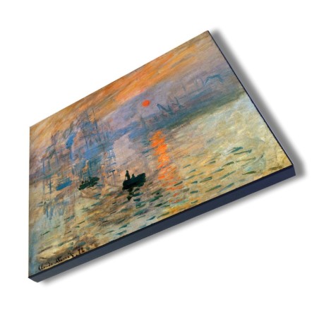 PANEL FOTOGRÁFICO DECORATIVO cuadro impresión sol naciente Claude Monet pintor cuadro acabado brillante elegante pared