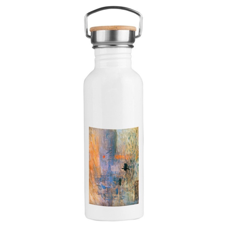 BIDON 750 ML ACERO INOXIDABLE ESTILO RETRO cuadro impresión sol naciente Claude Monet pintor deporte deportivo botella