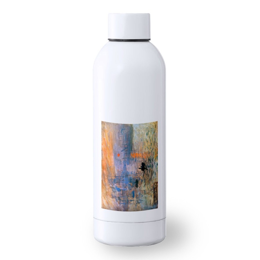 BIDON 500 ML ACERO INOXIDABLE cuadro impresión sol naciente Claude Monet pintor deporte deportivo botella senderismo