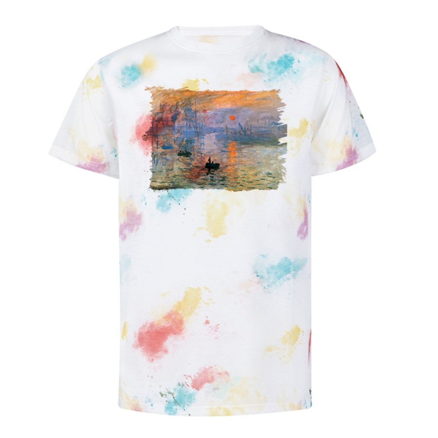 CAMISETA MARCAS COLORES cuadro impresión sol naciente Claude Monet pintor personalizada