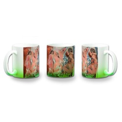 TAZA CON DEGRADADO cuadro las señoritas de Avignon Pablo Picasso pintor color personalizada