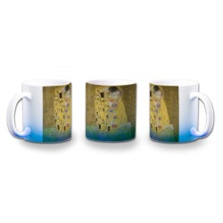 TAZA CON DEGRADADO cuadro el beso Gustav Klint pintor clasico pintura color personalizada