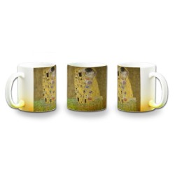 TAZA CON DEGRADADO cuadro el beso Gustav Klint pintor clasico pintura color personalizada