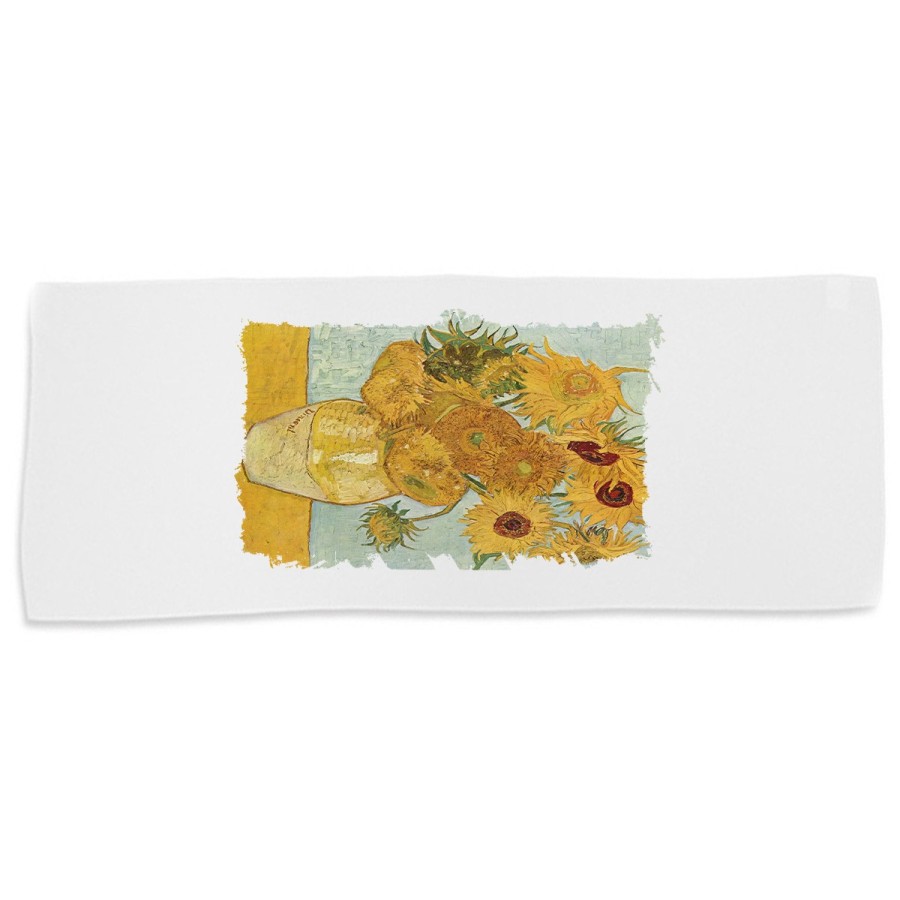 TOALLA GIMNASIO GYM ABSORBENTE cuadro los girasoles Vincent van Gogh pintor suave con bolsita
