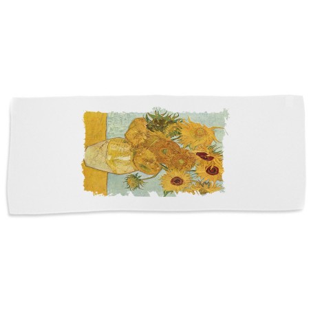 TOALLA GIMNASIO GYM ABSORBENTE cuadro los girasoles Vincent van Gogh pintor suave con bolsita