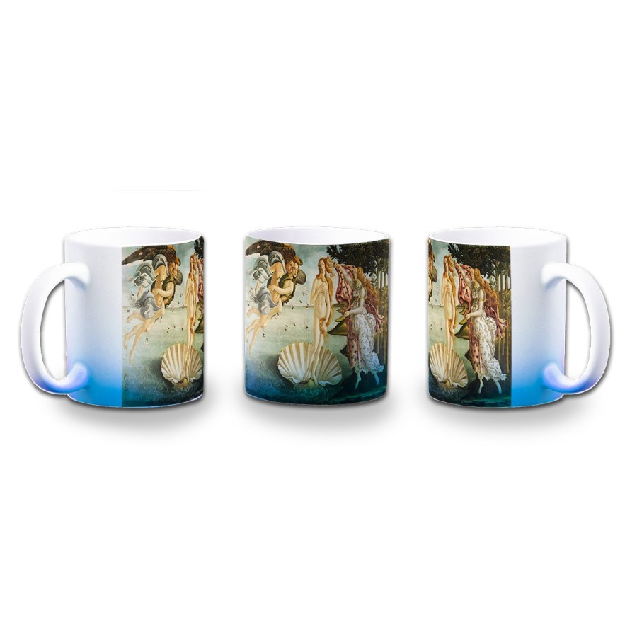 TAZA CON DEGRADADO cuadro el nacimiento de Venus Sandro Botticelli pintor color personalizada