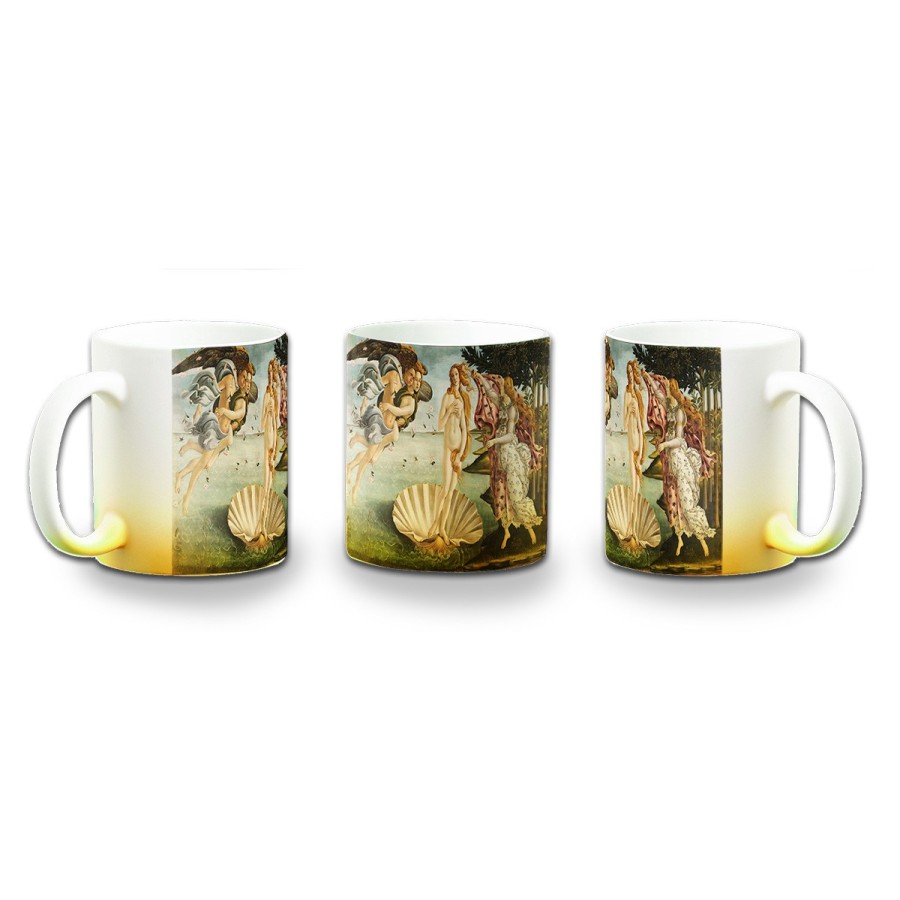 TAZA CON DEGRADADO cuadro el nacimiento de Venus Sandro Botticelli pintor color personalizada