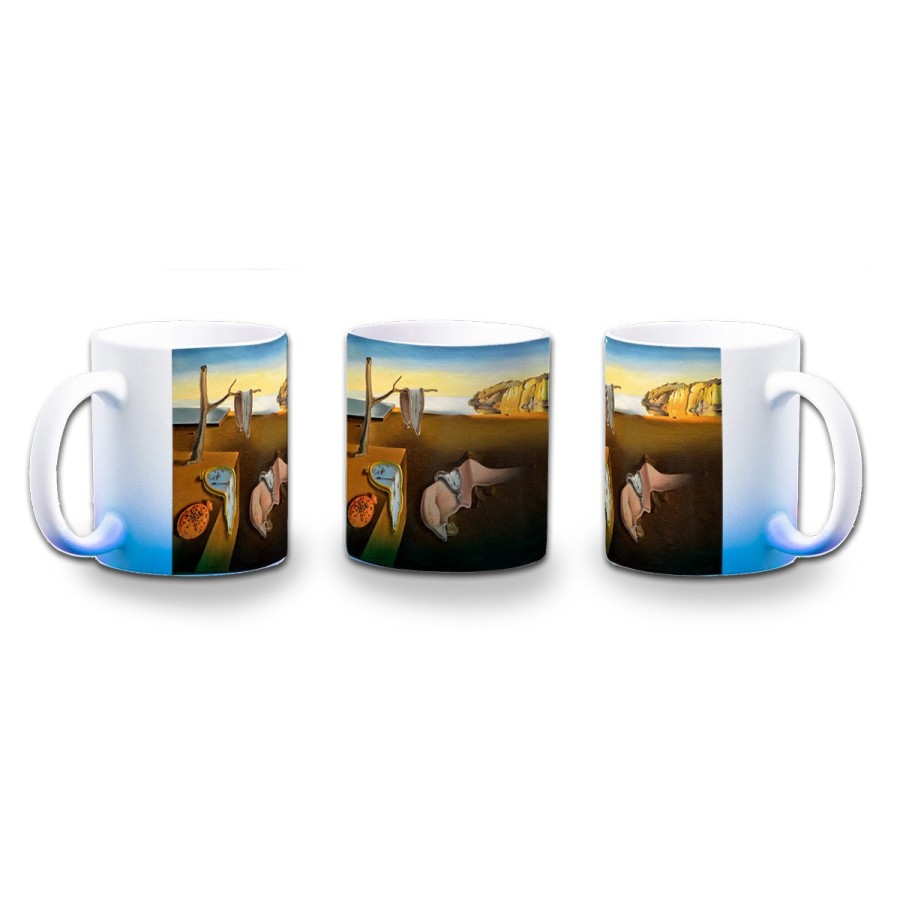 TAZA CON DEGRADADO cuadro la persistencia de la memoria Salvador Dalí pintor color personalizada