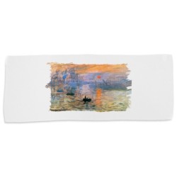 TOALLA GIMNASIO GYM ABSORBENTE cuadro impresión sol naciente Claude Monet pintor suave con bolsita