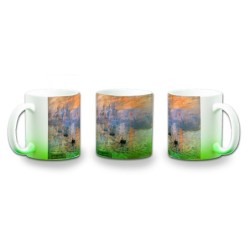 TAZA CON DEGRADADO cuadro impresión sol naciente Claude Monet pintor color personalizada