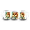 TAZA FOTOLUMINISCENTE ardilla pintora profesion animal pintura mascota BRILLA OSCURIDAD