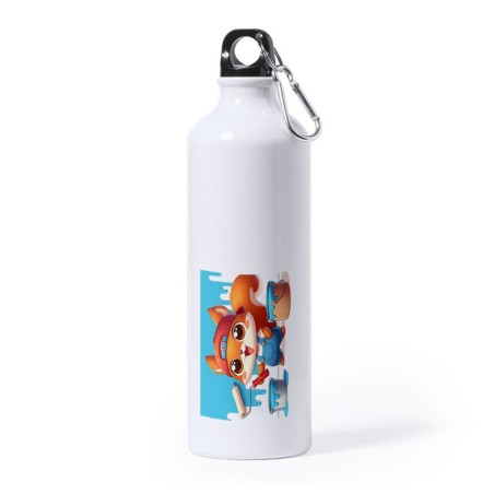 BIDON GRANDE 800 ML ACERO INOXIDABLE ardilla pintora profesion animal pintura mascota deporte deportivo mosqueton botella