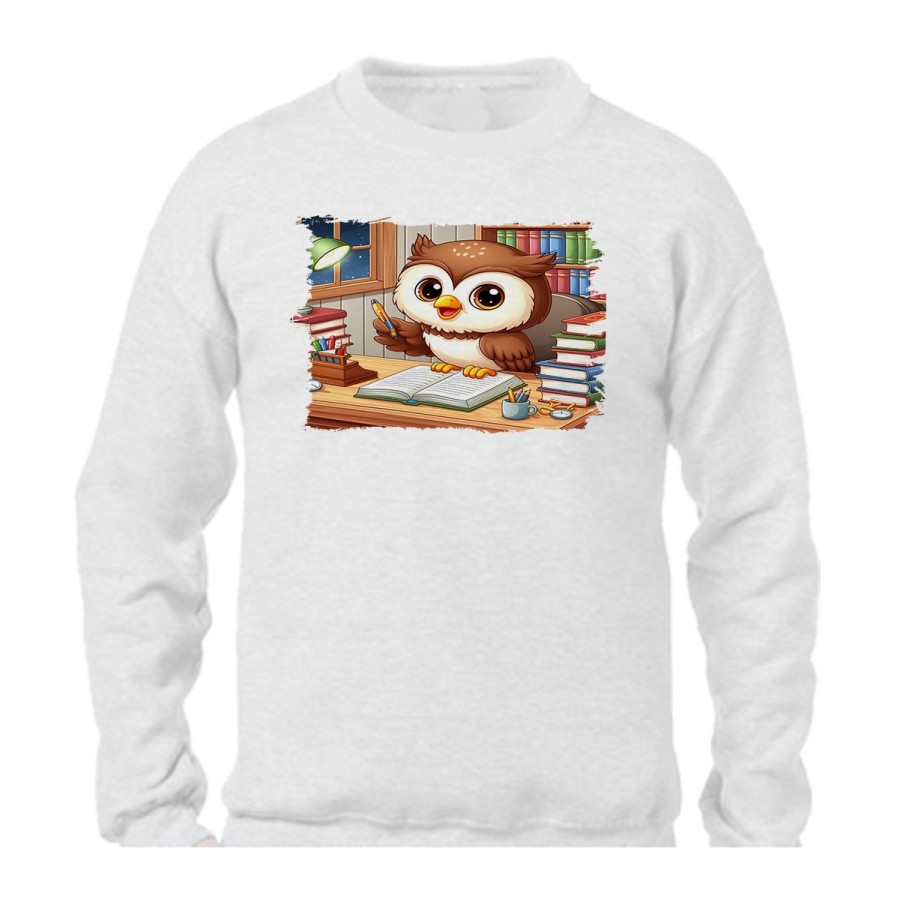 SUDADERA buho escritor profesion animal libros biblioteca personalizada