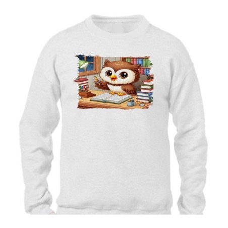 SUDADERA buho escritor profesion animal libros biblioteca personalizada